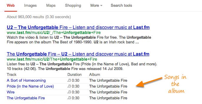 music album snippets