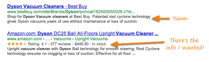 product snippets