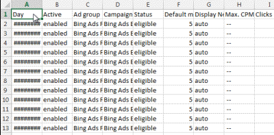 Width of One or Several Columns