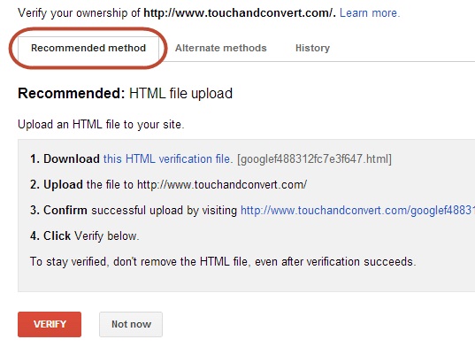 setup webmaster 1